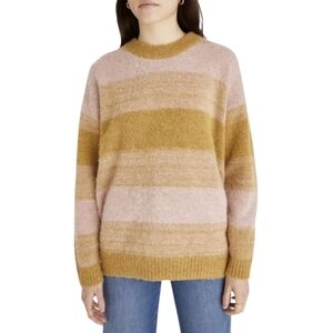 Madewell Otis Space Dye Striped Alpaca Blend Sweater Size S